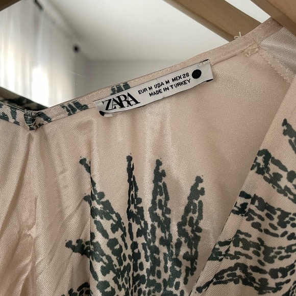 Zara Ecru Ivory Satin Effect Kaftan Maxi Dress - Picture 7 of 8